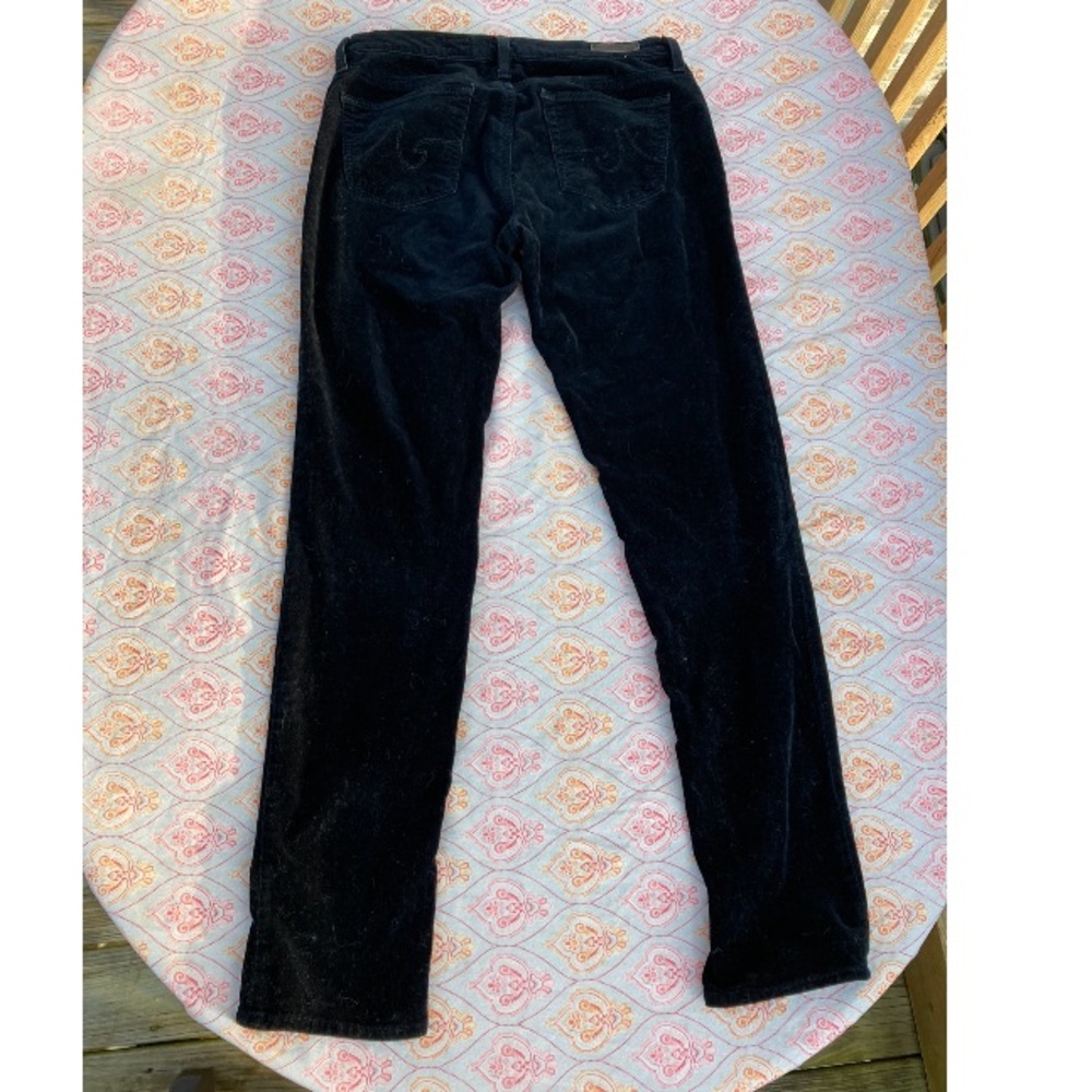 Black Adriano Goldschmied Cotton Cord Straight Leg Pants - Picture 4 of 10